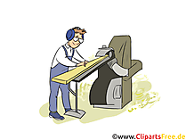 Holzmechaniker Clipart, Bild, Grafik zum Thema Ausbildungsberufe