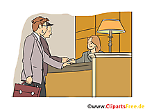 Hotelkaufmann Clipart, Bild, Grafik zum Thema Ausbildungsberufe
