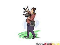 Kameramann Clipart, Bild, Grafik zum Thema Ausbildungsberufe