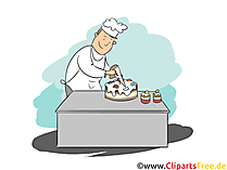 Konditor Clipart, Bild, Grafik zum Thema Ausbildungsberufe