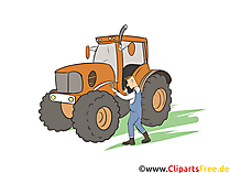 Land- und Baumaschinenmechatroniker Clipart, Bild, Grafik