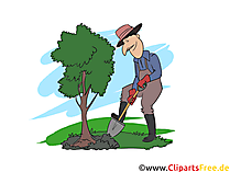 Landschaftsgärtner Clipart, Bild, Grafik zum Thema Ausbildungsberufe