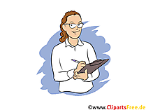 Management Assistentin Clipart, Bild, Grafik zum Thema Ausbildungsberufe