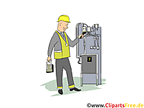 Maschinenmechaniker Clipart, Bild, Grafik zum Thema Ausbildungsberufe