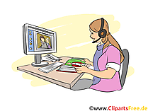 Medienkaufmann Clipart, Bild, Grafik zum Thema Ausbildungsberufe