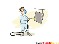 Oberflächenbeschichter Clipart, Bild, Grafik zum Thema Ausbildungsberufe