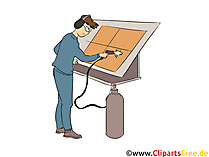 Oberflächenbeschichter Clipart, Bild, Grafik zum Thema Ausbildungsberufe (3)
