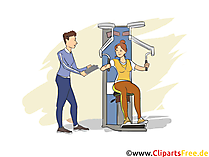 Sport und Fitnesskaufmann Clipart, Bild, Grafik zum Thema Ausbildungsberufe