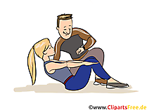 Sportfachmann, Fitnesstrainer Clipart, Bild, Grafik zum Thema Ausbildungsberufe