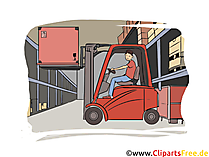 Staplerfahrer, Ameisenfahrer Clipart, Bild, Grafik zum Thema Ausbildungsberufe