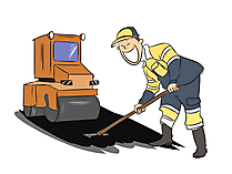 Straßenbauer Clipart, Bild, Grafik zum Thema Ausbildungsberufe