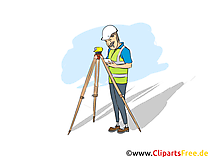 Vermessungstechniker Clipart, Bild, Grafik zum Thema Ausbildungsberufe