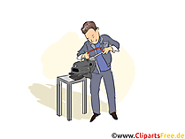Werkzeugmechaniker Clipart, Bild, Grafik zum Thema Ausbildungsberufe