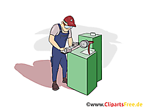 Zerspanungsmechaniker Clipart, Bild, Grafik zum Thema Ausbildungsberufe