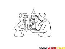 Augenoptiker schwarz weiß Clipart