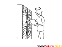 Black and white Clipart Fachinformatiker