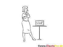 Bürokauffrau Clipart-Bilder für Präsentationen