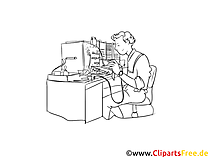 Elektrotechniker für Informations- und Systemtechnik black and white Clipart