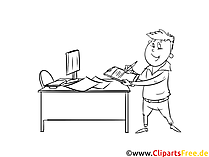 Fachmann Clipart schwarz weiß zum Thema Ausbildungsberufe