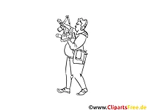 Kameramann Clipart schwarz weiß