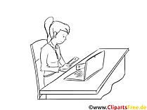 Kaufmann für Marketingkommunikation Clipart, Grafik, Bild schwarz-weiß