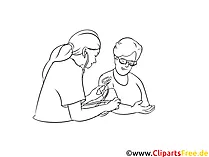 Kinderärztin Clipart Schwarzweiß kostenlos
