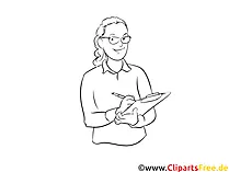 Krankenschwester schwarz weiße Strichzeichnungen, Bilder, Cliparts zum Thema Berufe