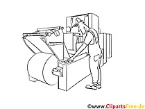 Medientechnologe Clipart schwarz weiß