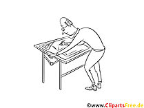 Schwarz weiß Clipart Ausbildung zum Technischen Systemplaner