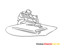 Tischler schwarz-weiße Cliparts, Bilder