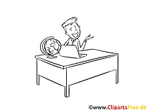 Tourismuskaufmann Clipart schwarz weiß