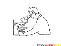 Werkstoffprüfer schwarz-weiße Cliparts, Bilder, Grafiken