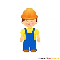 Bauarbeiter Cartoon Clipart gratis