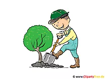Clipart Gärtner kostenlos zum Drucken