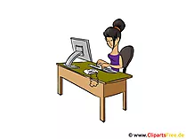 Clipart Sekretärin, Kauffrau, Bürokauffrau