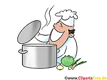 Clipart Suppentopf, Koch, Küche