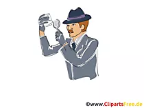 Detektiv bei der Arbeit Bildillustration