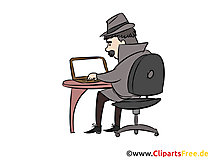 Hacker, Computer-Spezialist Illustration, Bild, Clipart
