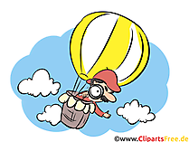 Heißluftballon Illustration, Bild, Comic, Cartoon
