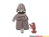 Sherlock Holmes Detektiv Bild, Grafik, Clipart