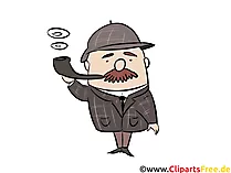 Sherlock Holmes Illustration, Comic, Cartoon