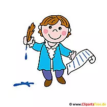 Dichter, Schriftsteller Clipart Bild kostenlos