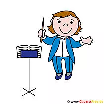 Dirigent, Musiker Clipart-Bild - Berufe Bilder
