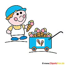 Eisverkäufer Clipart - Eiswagen Bild-Cliparts