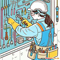 Elektrikerin Clipart Berufe