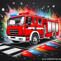Clip Art Feuerwehrauto