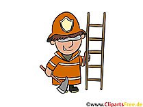 Feuerwehr EInsatzleiter Illustration, Clipart, Bild
