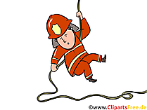 Feuerwehr Training Illustration, Clipart, Bild