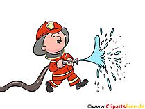 Feuerwehrmann Sam-Sommer, Wasser, Schlauch Illustration, Comic, Bild, Cartoon