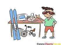 Flohmarkt Bilder Clipart - Verkaufen auf dem Bazar